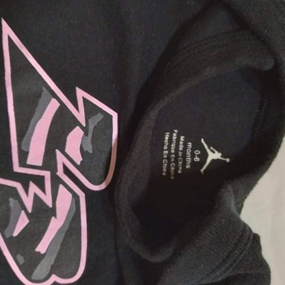 Michael Jordan 0-6 months Black Bodysuit One Piece for Baby 23 - Picture 4 of 4